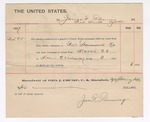 1897 March 25: Voucher, to James T. Fleming for services rendered as guard; George J. Crump, U.S. marshal; W.J. Fleming, deputy marshal