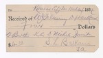 1897 March 24: Receipt, of W.J. Fleming, deputy marshal; to S.L. Balkan for births
