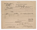 1903 October 23: Bond, of surety for J.N. Ross; includes 40 head of cattle; B.H. Colbert, marshal; T.E. Brents, deputy marshal