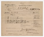 1903 October 23: Bond, of surety for Tom D. McKeown; includes 6 head of cattle, 4 horses, 32 shares Ada Furniture and Coffin Co, 1/2 interest in books and office furniture, 1/2 interest in $1500 secured notes; B.H. Colbert, marshal; T.E. Brents, deputy marshal