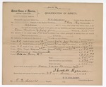 1903 December 29: Bond, of surety for Thomas Bynum; includes 20 head of cattle, 3 horses, 20 hogs, 1 wagon, farming implements, 400 bushels of corn; B.H. Colbert, marshal; T.E. Brents, deputy marshal