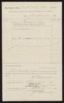 1890 August 09: Voucher, to Jacob Yoes, marshal, for miscellaneous expenses in U.S. court; expenses include messenger service from J.A. Hammersly; letter of authorization from W.H.H. Miller, attorney general; Stephen Wheeler, clerk; I.M. Dodge, deputy clerk