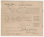 1904 February 22: Bond, of surety, for James A. Husbands; includes 35 head of cattle, 3 horses, 2 mules, money in bank, wagonwood; B.H. Colbert, marshal; T.E. Brents, deputy marshal