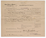 1904 April 4: Bond, of surety, for M.C. Henson; includes 13 head of cattle, 5 mules, 2 wagons, 2 horses; B.H. Colbert, marshal; T.E. Brents, deputy marshal