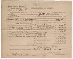 1904 September 21: Bond, of surety, for J.W. Middleton; includes 20 head cattle, 9 horses and mules, 2 wagons, 1 buggy, 50 tons of hay, 500 bushels corn; B.H. Colbert, marshal; T.E. Brents, deputy marshal