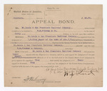 Unknown: Bond, for appeal; St. Louis and San Francisco Railroad Company, indebted to W.M. Freeman and Company for the amount of $40.00; I.M. King, mayor; P.L. Sofer, solicitor; W.J. Reed, clerk