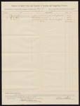 Abstract, includes fees and expenses for jailor's and keeping of prisoners; C.C. Ayers, subsistence for prisoners; N. Stone and company, coal provider for jail; Thomas Boles, U.S. marshal; Stephen Wheeler, clerk