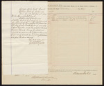 Voucher, account current with Thomas Boles, U.S. marshal; includes miscellaneous expenses; Stephen Wheeler, clerk; letter from William H.H. Clayton, attorney, to court verifying the amount owed