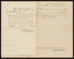 Voucher, account current with Thomas Boles, U.S. marshal; includes fees of witnesses; Stephen Wheeler clerk; letter from William H.H. Clayton, attorney, to the court verifying the amount paid
