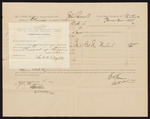 Abstract, account current with John Carroll, U.S. marshal; includes fees for support of prisoners; Stephen Wheeler, clerk; I.M. Dodge, deputy clerk; letter from William H.H. Clayton, U.S. attorney, to court verifying fees for support of prisoners; W.H. Cravens, chief deputy; Bocquin Reitzel, E.L. Auglinbagh, E. Bollman, J.M. Scinle, Henry Viser, Limberg Michele, vendors; Abstract, account Current with John Carroll, U.S. marshal; includes expenses for support of prisoners; letter from M.H. Sandels, U.S. attorney, to court verifying fees for support of prisoners
