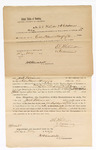 1870 May 14: Bond for appearance, U.S. v. Jack Williamson, indicted for selling liquor to Indians; E.G. Whitesides and D.C. Williams, sureties; James Churchill, commissioner