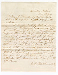 Note, from physician of inability to attend court, noting that William Whitaker of the Cherokee Nation is disabled from pneumonia and unable to travel to Fort Smith, Arkansas, signed C.F. Walker, M.D.; Signed James Churchill by J.C. Pritchard