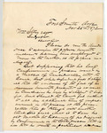 Letter, to William Story esquire, from Campbell Leflore, regarding papers containing additional facts pertaining to a case.