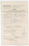 1874 November 30: Voucher, U.S. v. Smith Hanford (alias Dunford), larceny in the Indian Country; includes cost of mileage, feeding prisoner, and transportation; served by F.U. Johnson, U.S. deputy marshal; E.J. Brooks, commissioner