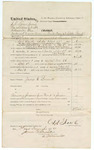 Voucher, U.S. v. J.K. Lyons, James Box, Andrew C. Cook, and William N. Blue, sentenced to serve terms in penitentiary at Little Rock; includes cost of travel expenses, feeding four prisoners, transportation, and one guard; A.S. Fowler, deputy U.S. marshal; James Bennett, guard; James O. Churchill, U.S. clerk of court