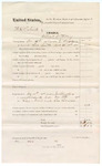 1874 December 12: Voucher, U.S. v. H.H.P. Switte, illicit distillery; includes cost of subpoenaed witnesses, One Norris and One Foreman; served by James Brizzolara