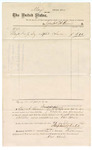1875 June 28: Voucher, to Charles A. Burnie; includes cost of chairs; Stephen Wheeler, clerk