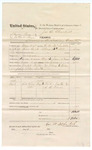 Voucher, U.S. v. Hardy Penny and Mitchell Hays, larceny; includes cost of feeding two prisoners, travel expenses, and one guard; Joseph Miller and Voley Miller, posse comitatus; Silas Smith, guard; subpoenaed witnesses, Crock Newton and A.E. Dixon; George W. McIntosh, deputy U.S. marshal; James O. Churchill, U.S. commissioner
