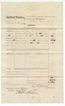 1875 June 21: Voucher, U.S. v. Humib Bearclay, contempt; includes cost of mileage, feeding prisoner, and travel expenses; served by George W. McIntosh, U.S. deputy marshal; Stephen Wheeler, clerk
