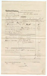 Voucher, U.S. v. Pete Grayson, Carolina Grayson, Charles Roberts, and Marcus Lewis, larceny; includes cost of mileage, feeding two prisoners, one guard, and travel expenses; Henry Kidd, Charlotte Grayson, and James Williams, subpoenaed witnesses; L.P. Isbell, posse comitatus; George Jackson, guard; James O. Churchill, U.S. commissioner