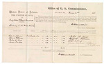 1875 June 21: Voucher, U.S. v. Irving Dolen (alias Joseph Campbell), larceny; includes cost of per diem and mileage; Robert M. Adams, Alexander Patterson, Peter King, and James Perdue, subpoenaed witnesses; James O. Churchill, commissioner