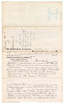 Voucher, to James M. Scoville of Fort Smith, Arkansas, for services in assisting Deputy Marshal J.C. Williamson in the arrests of Henry Effert and John Wheat; James Churchill, late commissioner; Stephen Wheeler, U.S. commissioner