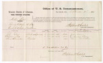 Voucher, U.S. v. Arthur Elliot, for removing cattle from the Indian Territory for the purpose of trade and commerce; John Island, Henderson Posey, and Samuel Edmundson, witnesses; Stephen Wheeler, U.S. commissioner; James F. Fagan, U.S. marshal