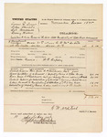 1875 December 31: Voucher, U.S. v. James L. Jones, John Churches, James Campbell, and Henry Baker, sentenced to serve terms in the Arkansas State Penitentiary of Little Rock, Arkansas; includes cost of deputies, guards, and transport to Little Rock; Stephen Wheeler, clerk; G.W. McIntosh, deputy marshal
