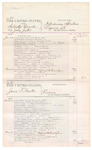 Voucher, U.S. v. Sylvester Carroll and John Jester, introducing spirituous liquor; James M. Proctor, larceny; U.S. v. Stephen Bluejacket, indictment for violating U.S. internal revenue laws; U.S. v. Noah Langley, engaging in the occupation of retail liquor dealer without paying special tax; includes cost of court fees