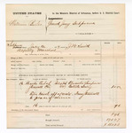 1877 July 24: Voucher, U.S. v. William Butler, grand jury subpoena; includes cost of mileage and subpoenaed witnesses; Alexander Sawpren, Batiste Seely, and Jimmy Stonewell, witnesses; served by J.H. Smith, U.S. deputy marshal