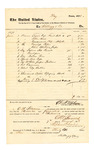 Voucher, to Kellogg and Co.; includes cost of various goods for the jail; D.P. Upham, U.S. marshal; C.M. Barnes; Stephen Wheeler, U.S. clerk of court