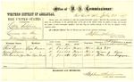 1878 July 22: Voucher, U.S. v. Little Soldier, larceny; includes cost of per diem and mileage; Bird Dyer, Hiram J. Dyer, and Peter Corndropper, witnesses; D.P. Upham, U.S. marshal; Stephen Wheeler, commissioner