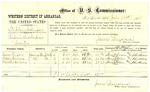 1878 July 22: Voucher, U.S. v. Stephen Johnson, rape; includes cost of per diem and mileage; Lucy Lenson, Henry Wilson, and Sarah Wilson, witnesses; John Paterson, witness of signature; D.P. Upham, U.S. marshal; James Brizzolara, commissioner
