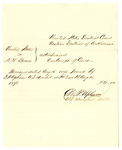 Voucher, U.S. v. H.W. Brown, contempt of court; D.P. Upham, U.S. marshal