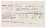 Voucher, U.S. v. John Ames (alias John Sullivan), murder; includes cost of per diem and mileage; Minerva Goings, Cynthia Goings, Ransom Goings, and James Bailey, witnesses; John Paterson, witness of signatures; D.P. Upham, U.S. marshal; James Brizzolara, U.S. commissioner