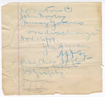 Note, handwritten; John Mosley and Henry Gathers are discharged; George A. Grace, U.S. attorney