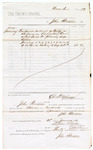 Voucher, to John Paterson; includes cost for services rendered as bailiff in attendance at U.S. district court' D.P. Upham, U.S. marshal; Stephen Wheeler, U.S. clerk of court; G.S. Williams, U.S. clerk of court
