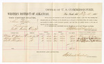 Voucher, U.S. v. Lewis Webster, larceny; includes cost of per diem and mileage; Pitman C. Folsom, Henry Willis, and Simon Thompson, witnesses; John Paterson, witness of signatures; D.P. Upham, U.S. marshal; Stephen Wheeler, U.S. commissioner