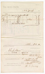 1880 March 27: Voucher, to A.E. Zindory; includes cost of repairing shackles and chains; Charles Burns, jailor; Stephen Wheeler, clerk
