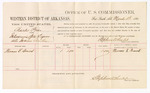 1880 March 05: Voucher, U.S. v. Charles Price, introducing spirituous liquors; includes cost of per diem and mileage; Thomas E. Beauert, witness; D.P. Upham, U.S. marshal; Stephen Wheeler, commissioner