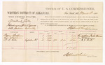 Voucher, U.S. v. Armstead Lilly, introducing spirituous liquors; includes cost of per diem and mileage; Prince Stidham, Lee G. Stidham, and A.L. Kite, witnesses; John Patterson, witness of signatures; D.P. Upham, U.S. marshal; Stephen Wheeler, U.S. commissioner