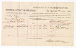 1880 March 10: Voucher, U.S. v. Dudley Wilson, assault with intent to kill; includes cost of per diem and mileage; J.H. Ingram and Lawrence Morris, witnesses; D.P. Upham, U.S. marshal; Stephen Wheeler, commissioner