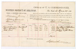 1880 March 23: Voucher, U.S. v. William Billy, violating internal revenue laws; includes cost of per diem and mileage; Samuel Brookers, Ellen Brookers, and Jack Roe, witnesses; John Paterson, witness of signatures; D.P. Upham, U.S. marshal; Stephen Wheeler, commissioner