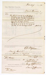 Voucher, to David Harrison; includes cost of services rendered as bailiff in attendance before the U.S. district court; D.P. Upham, U.S. marshal; Stephen Wheeler, U.S. clerk of court; John Paterson, witness of signatures