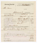 1880 June 30: Voucher, U.S. v. Stu-moon, introducing spirituous liquors; includes cost of mileage, feeding one prisoner, and committing to jail; James Bailey, posse comitatus; Charley Bench, witness; J.H. Smith, U.S. deputy marshal; James Brizzolara, commissioner