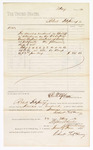 Voucher, to Robert Fitzhenry; includes cost for services rendered as bailiff in attendance on the U.S. district court; D.P. Upham, U.S. marshal; Stephen Wheeler and G.S. Williams, U.S. clerk of court