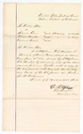 Voucher, to D.P. Upham, U.S. marshal, for warrants issued in U.S. v. Solomon Cove, introducing spirituous liquors, U.S. v. William Arnold, introducing spirituous liquors, and U.S. v. Anderson Burris