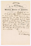 Certificate, of employment, from V. Dell, U.S. marshal, certifying his deliverance of list of petit jurors for U.S. v. Charles Lee, murder
