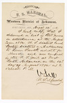 1880 August 14: Letter of certification, from V. Dell, U.S. marshal, certifying his deliverance of list of petit jurors for U.S. v. Lum Smith, murder