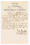 1880 August 14: Letter of certification, from V. Dell, U.S. marshal, certifying his deliverance of list of petit jurors for U.S. v. Charles Lee, murder